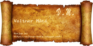 Veltner Máté névjegykártya